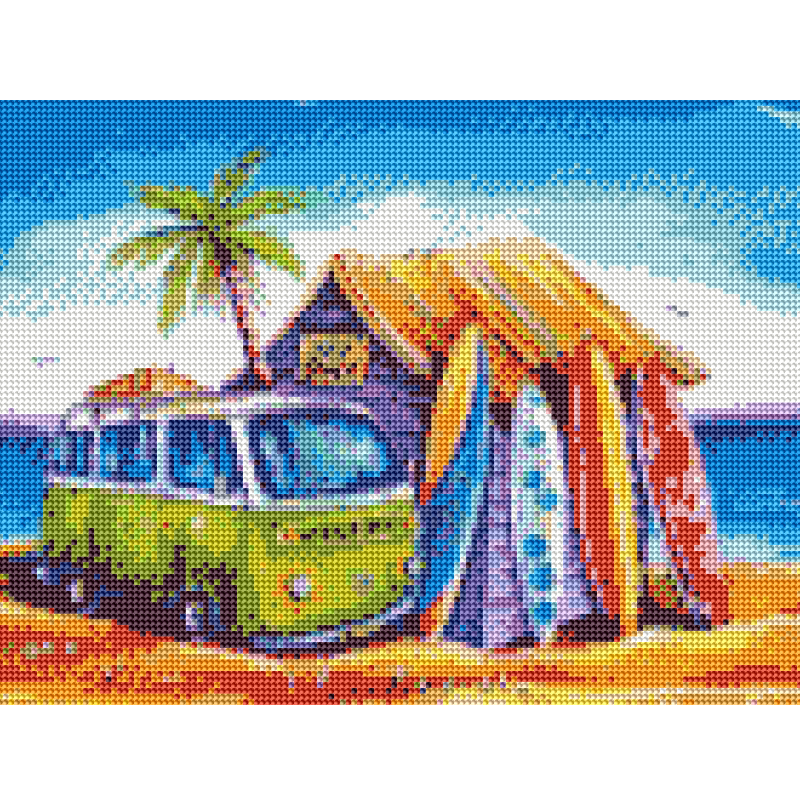 Kit Diamond Painting c/b 30x40 Cabaña de surf 2 | WDF1617 Main Image